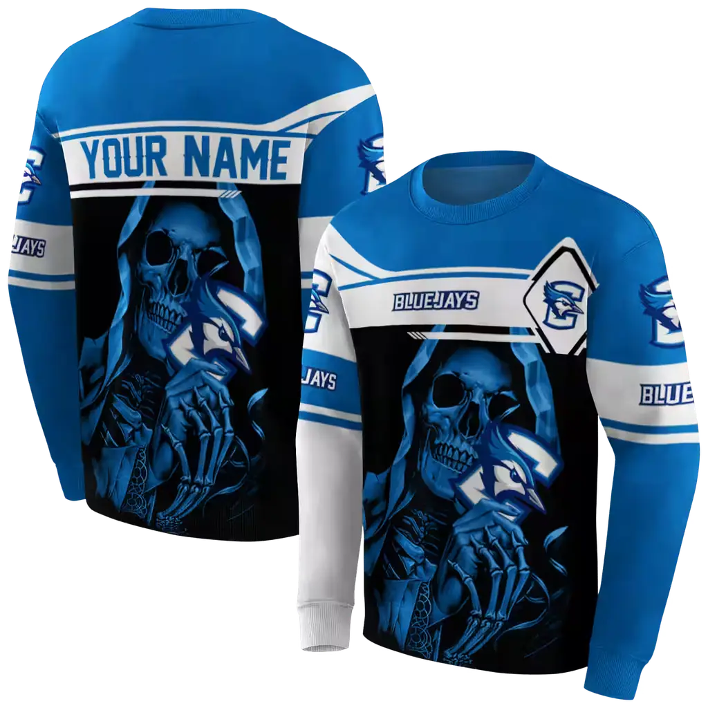 personalized creighton bluejays grim reaper blue black hoodie premium grade personalized creighton bluejays grim reaper blue black hoodie premium grade