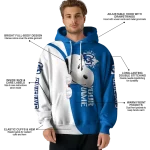 personalized creighton bluejays peeking snoopy blue hoodie best selling