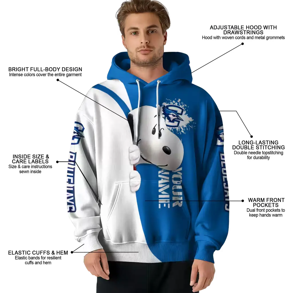 personalized creighton bluejays peeking snoopy blue hoodie latest model personalized creighton bluejays peeking snoopy blue hoodie latest model