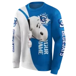 personalized creighton bluejays peeking snoopy blue hoodie best selling