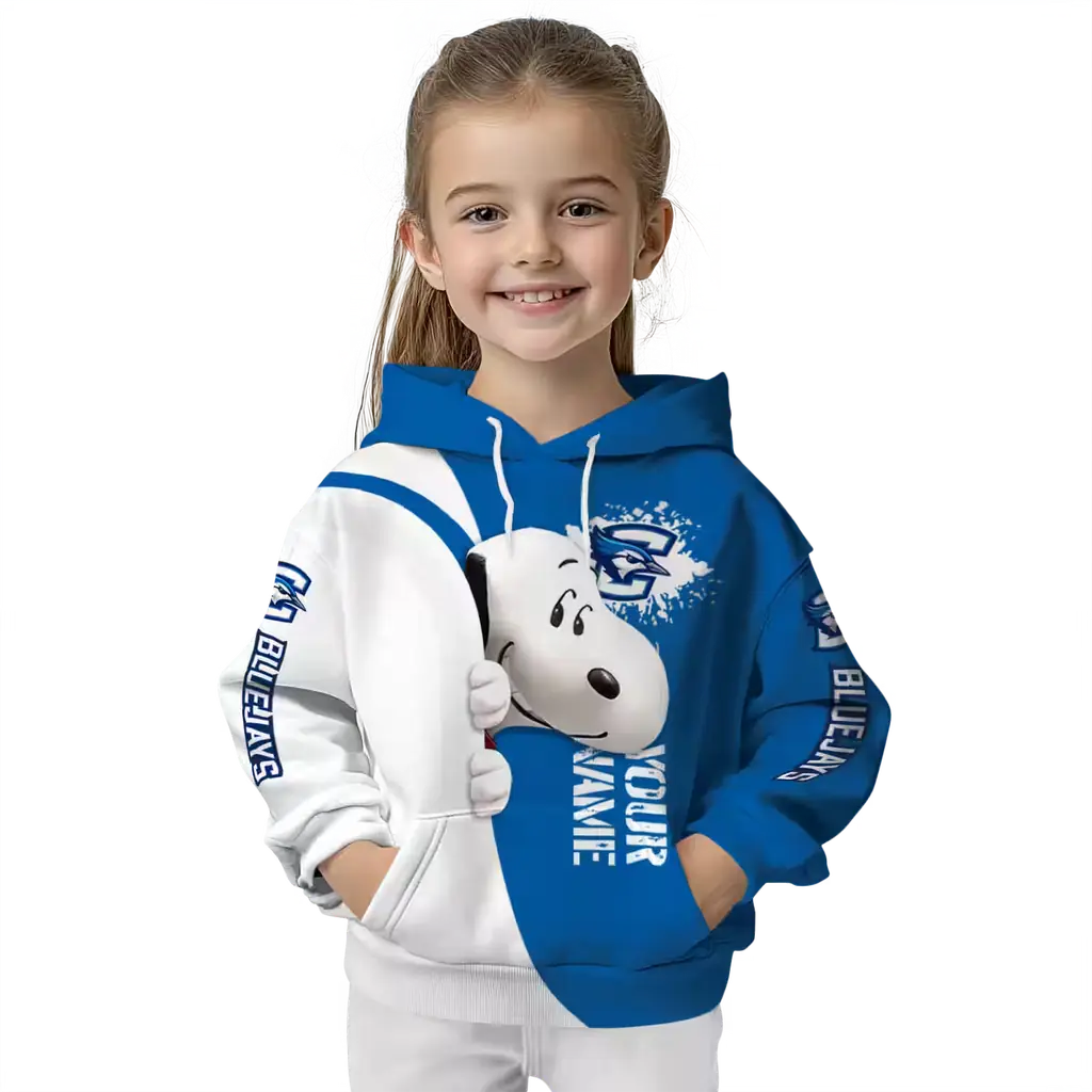 personalized creighton bluejays peeking snoopy blue hoodie top rated personalized creighton bluejays peeking snoopy blue hoodie top rated