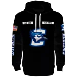 personalized creighton bluejays punisher skull black hoodie best selling