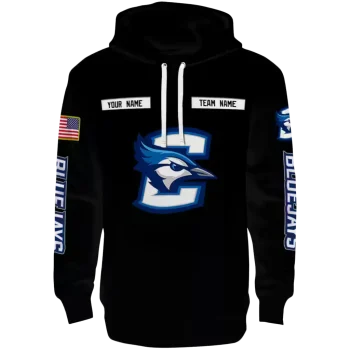personalized creighton bluejays punisher skull black hoodie best selling