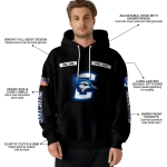 personalized creighton bluejays punisher skull black hoodie best selling