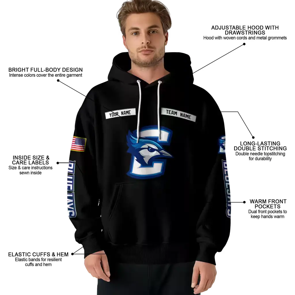 personalized creighton bluejays punisher skull black hoodie latest model personalized creighton bluejays punisher skull black hoodie latest model