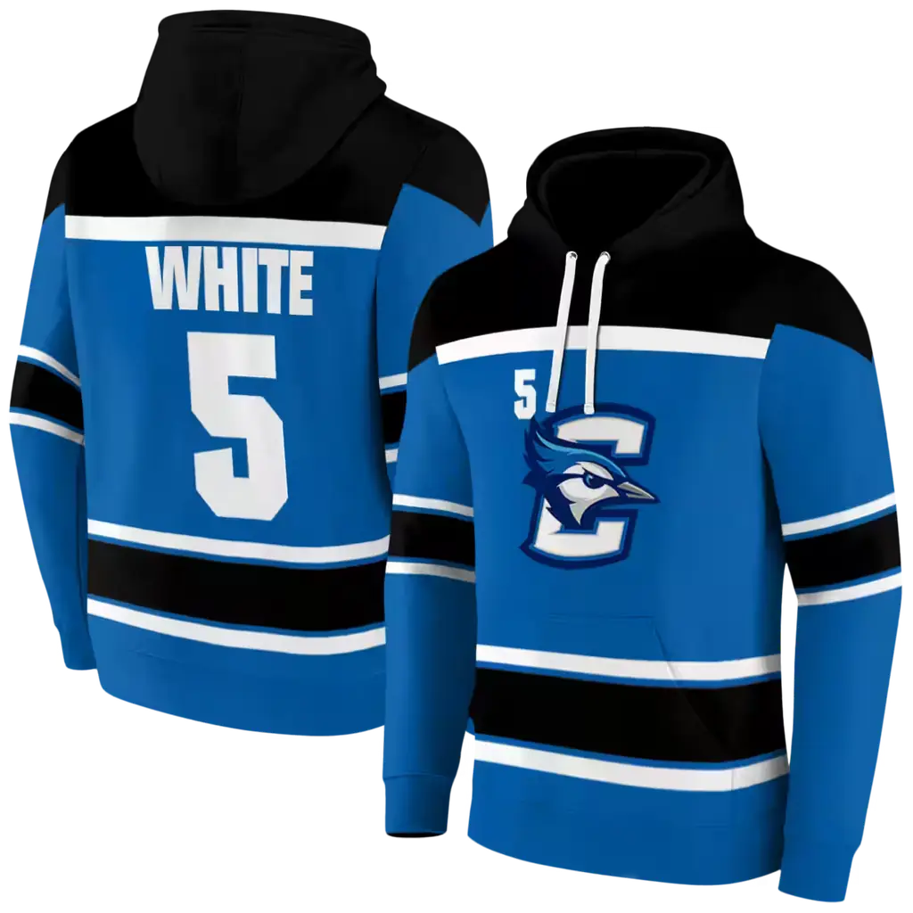 personalized creighton bluejays striped pattern blue hoodie fashion forward personalized creighton bluejays striped pattern blue hoodie fashion forward