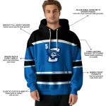personalized creighton bluejays striped pattern blue hoodie best selling