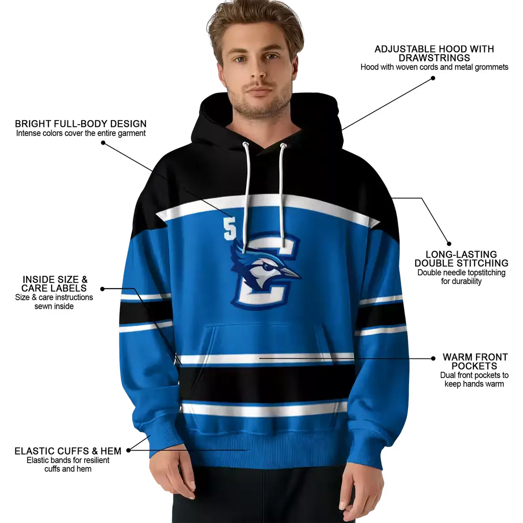 personalized creighton bluejays striped pattern blue hoodie latest model personalized creighton bluejays striped pattern blue hoodie latest model