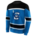 personalized creighton bluejays striped pattern blue hoodie best selling
