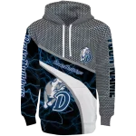 personalized drake bulldogs hexagonal mesh blue black gray hoodie best selling