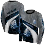 personalized drake bulldogs hexagonal mesh blue black gray hoodie best selling