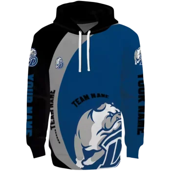 personalized drake bulldogs minimalist design blue black hoodie best selling