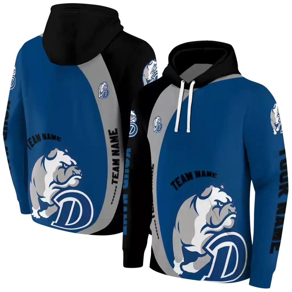 personalized drake bulldogs minimalist design blue black hoodie fashion forward personalized drake bulldogs minimalist design blue black hoodie fashion forward