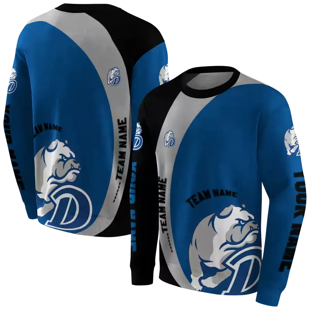 personalized drake bulldogs minimalist design blue black hoodie premium grade personalized drake bulldogs minimalist design blue black hoodie premium grade