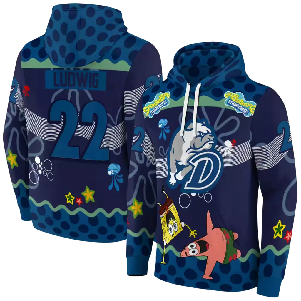 personalized drake bulldogs spongebob patrick star blue navy hoodie fashion forward personalized drake bulldogs spongebob patrick star blue navy hoodie fashion forward