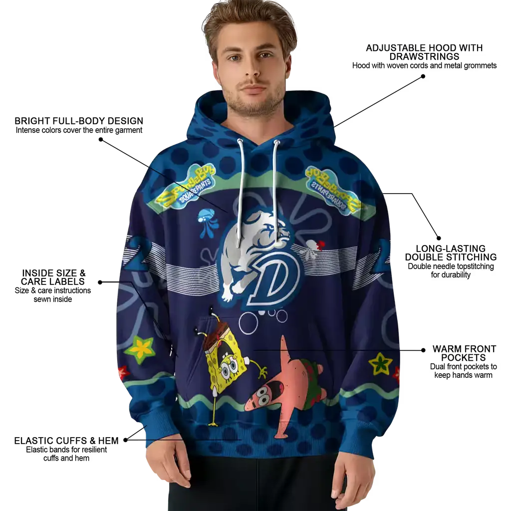 personalized drake bulldogs spongebob patrick star blue navy hoodie latest model personalized drake bulldogs spongebob patrick star blue navy hoodie latest model