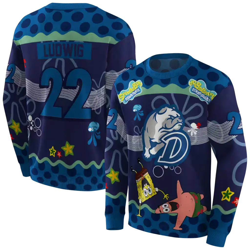 personalized drake bulldogs spongebob patrick star blue navy hoodie premium grade personalized drake bulldogs spongebob patrick star blue navy hoodie premium grade