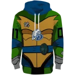 personalized drake bulldogs superhero armor blue green hoodie best selling