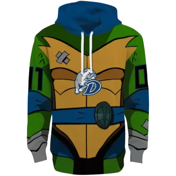 personalized drake bulldogs superhero armor blue green hoodie best selling