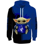 personalized duke blue devils baby yoda blue black hoodie best selling