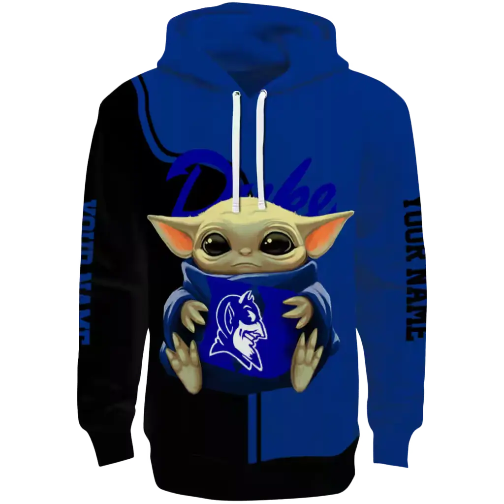 personalized duke blue devils baby yoda blue black hoodie best selling personalized duke blue devils baby yoda blue black hoodie best selling