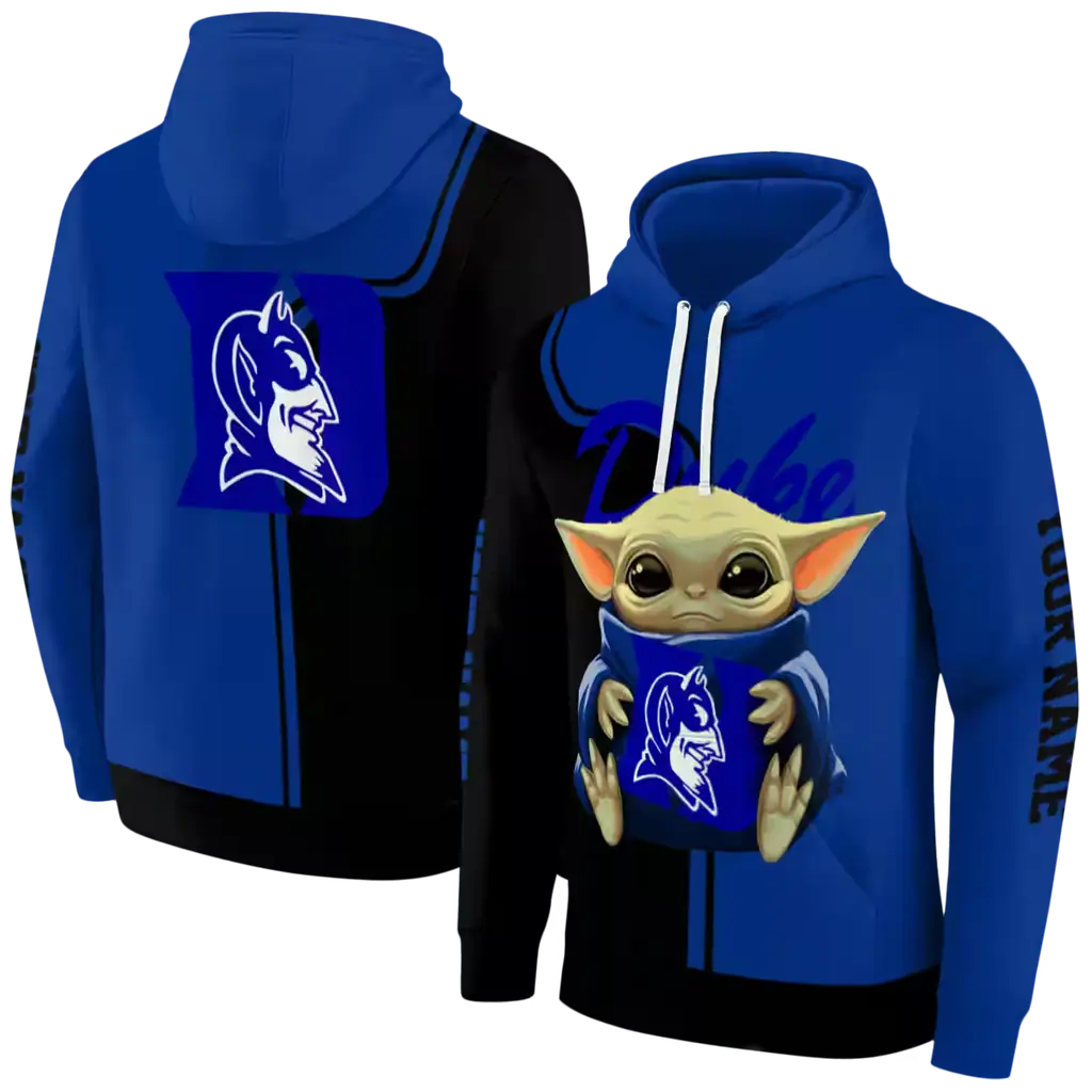 personalized duke blue devils baby yoda blue black hoodie fashion forward personalized duke blue devils baby yoda blue black hoodie fashion forward