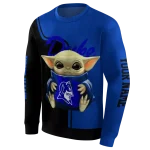 personalized duke blue devils baby yoda blue black hoodie best selling