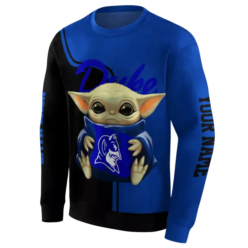 personalized duke blue devils baby yoda blue black hoodie new arrival personalized duke blue devils baby yoda blue black hoodie new arrival