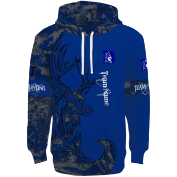 personalized duke blue devils deer silhouette blue hoodie best selling