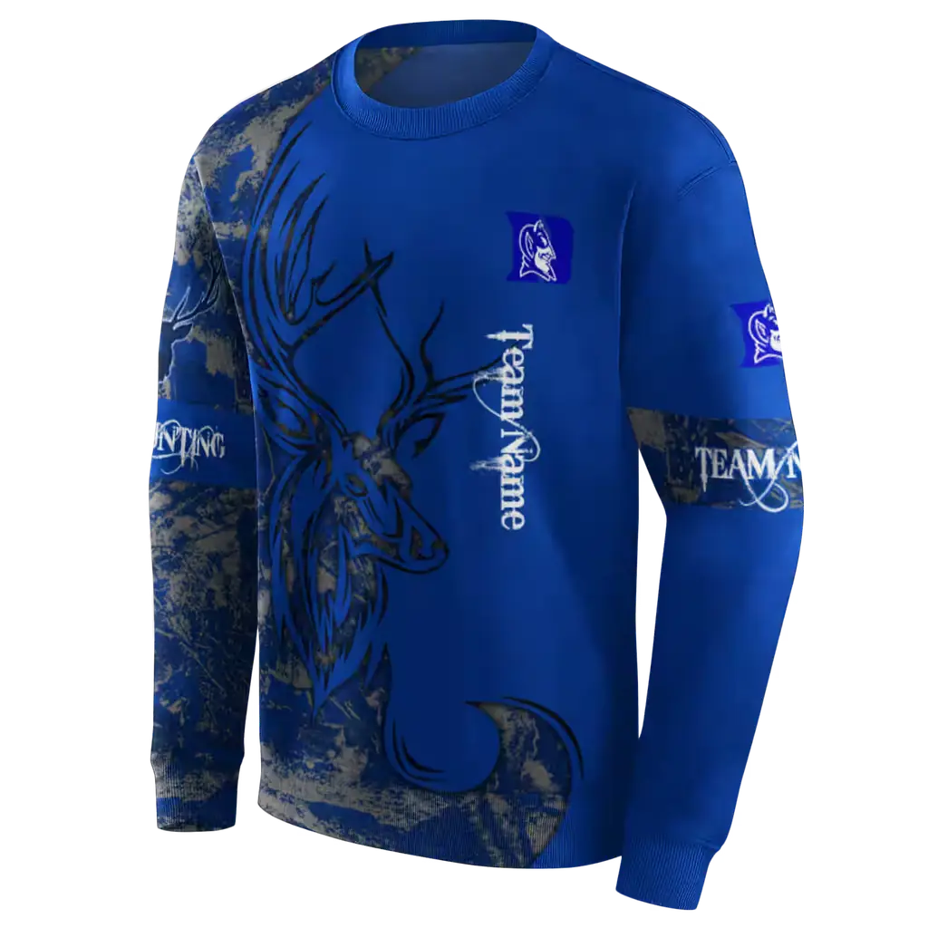personalized duke blue devils deer silhouette blue hoodie new arrival personalized duke blue devils deer silhouette blue hoodie new arrival