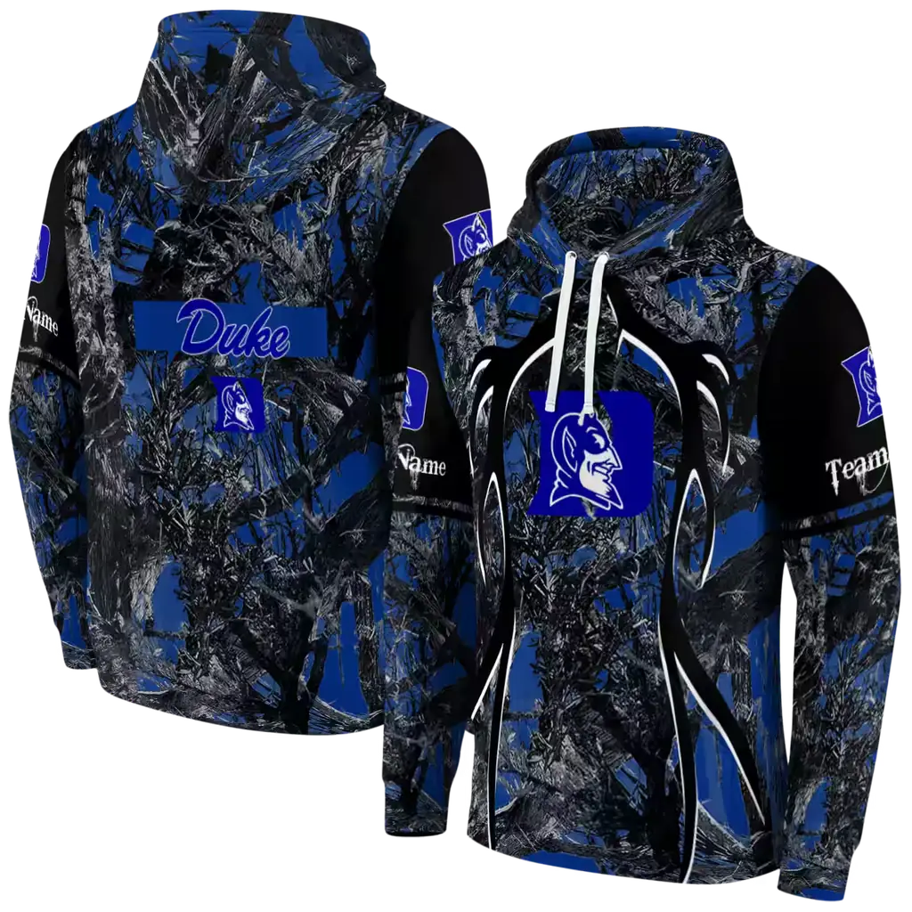 personalized duke blue devils hunting theme blue black hoodie fashion forward personalized duke blue devils hunting theme blue black hoodie fashion forward
