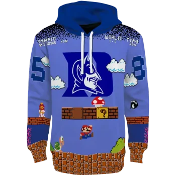 personalized duke blue devils mario blue black hoodie best selling