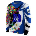 personalized duke blue devils puzzle pieces blue hoodie best selling