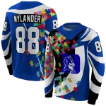 personalized duke blue devils puzzle pieces blue hoodie best selling