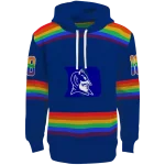 personalized duke blue devils rainbow stripes blue hoodie best selling