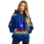 personalized duke blue devils rainbow stripes blue hoodie best selling