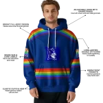 personalized duke blue devils rainbow stripes blue hoodie best selling