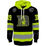 personalized duke blue devils safety motif black neon green hoodie best selling