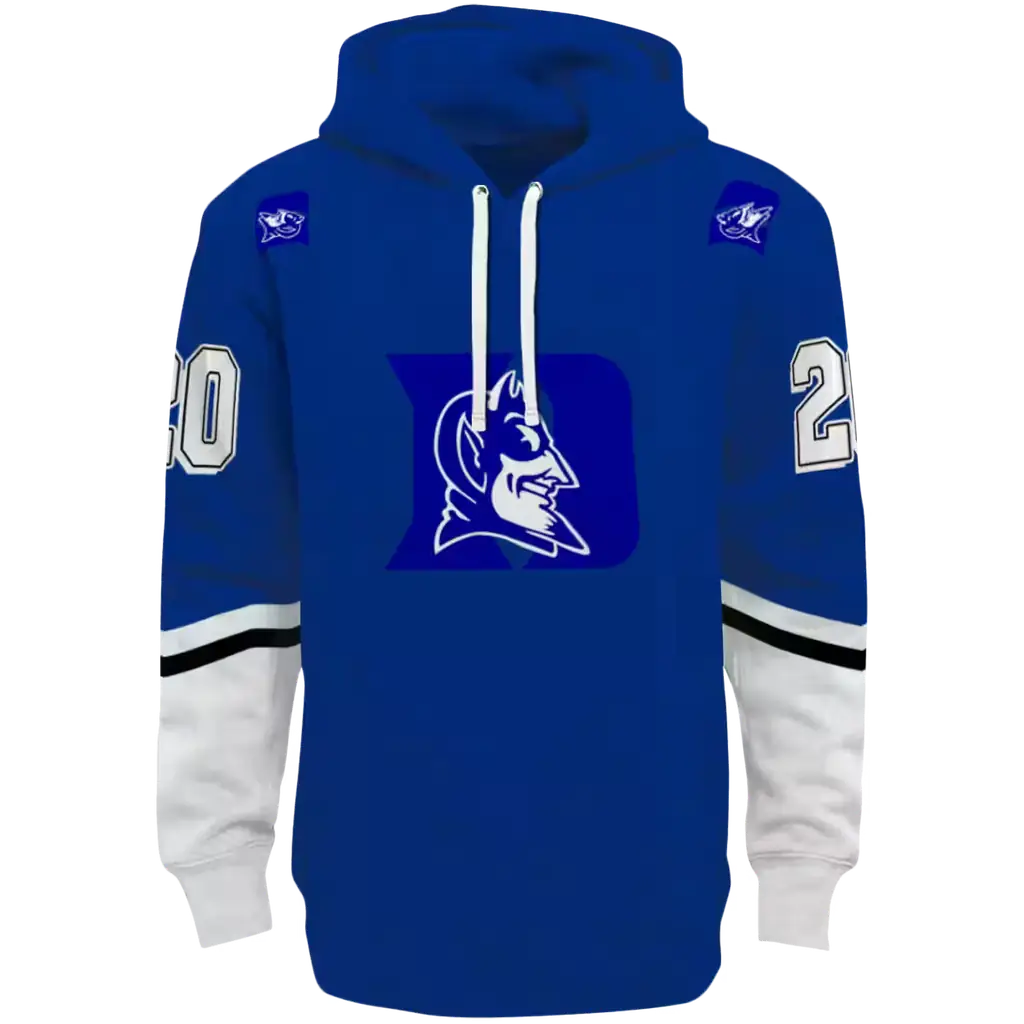 personalized duke blue devils striped sleeves blue hoodie best selling personalized duke blue devils striped sleeves blue hoodie best selling