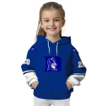 personalized duke blue devils striped sleeves blue hoodie best selling