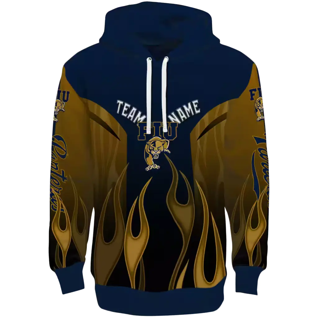 personalized fiu panthers flame design blue hoodie best selling personalized fiu panthers flame design blue hoodie best selling