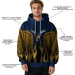 personalized fiu panthers flame design blue hoodie best selling