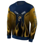 personalized fiu panthers flame design blue hoodie best selling