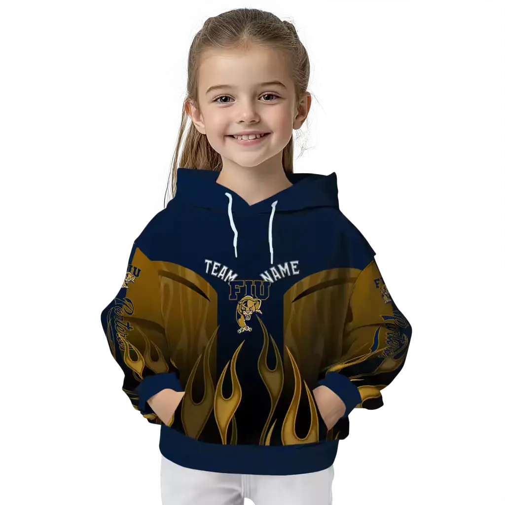 personalized fiu panthers flame design blue hoodie top rated personalized fiu panthers flame design blue hoodie top rated
