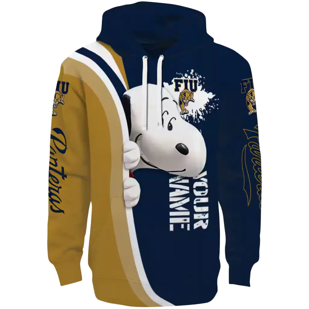 personalized fiu panthers peeking snoopy blue hoodie best selling personalized fiu panthers peeking snoopy blue hoodie best selling