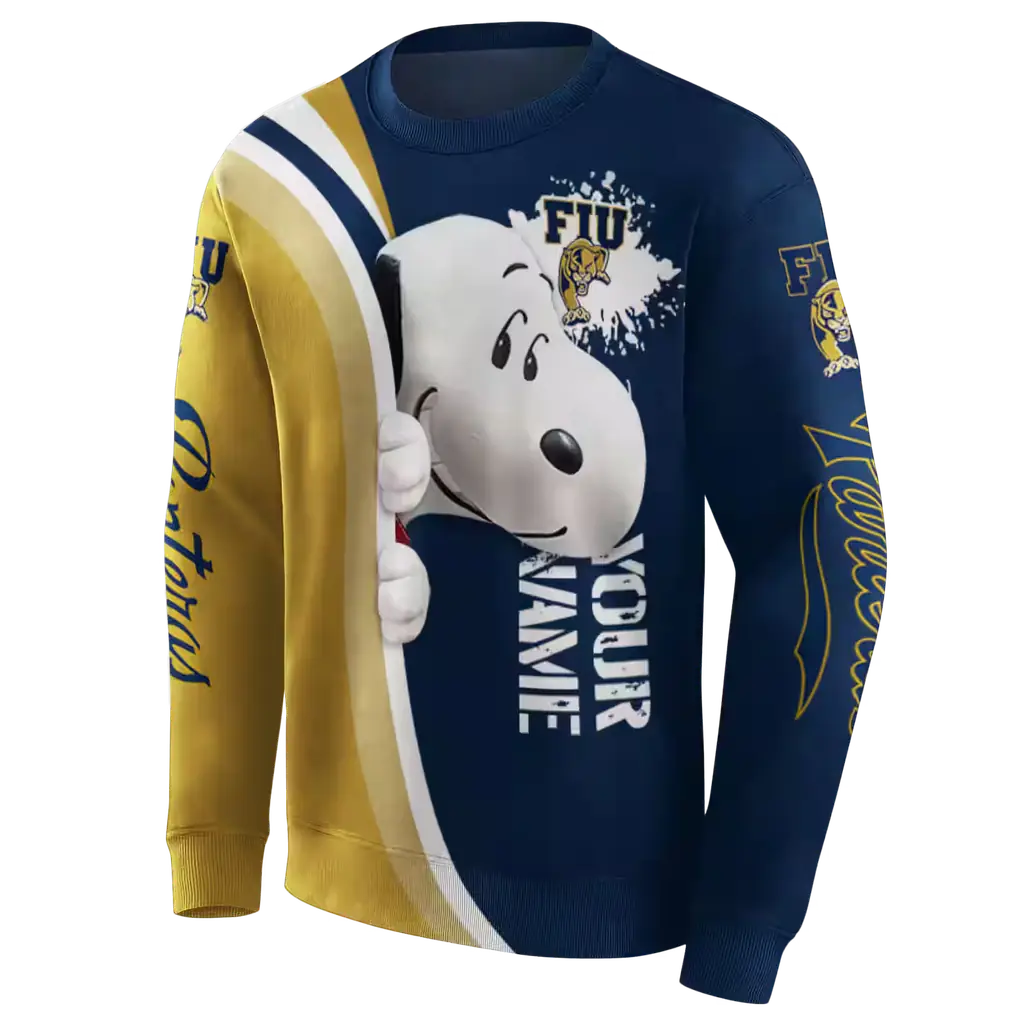 personalized fiu panthers peeking snoopy blue hoodie new arrival personalized fiu panthers peeking snoopy blue hoodie new arrival