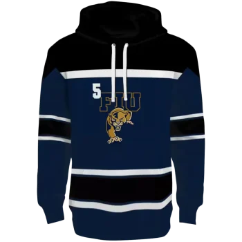 personalized fiu panthers striped pattern blue hoodie best selling
