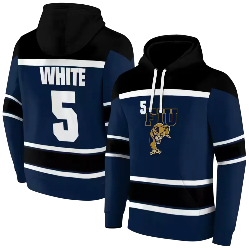 personalized fiu panthers striped pattern blue hoodie fashion forward personalized fiu panthers striped pattern blue hoodie fashion forward