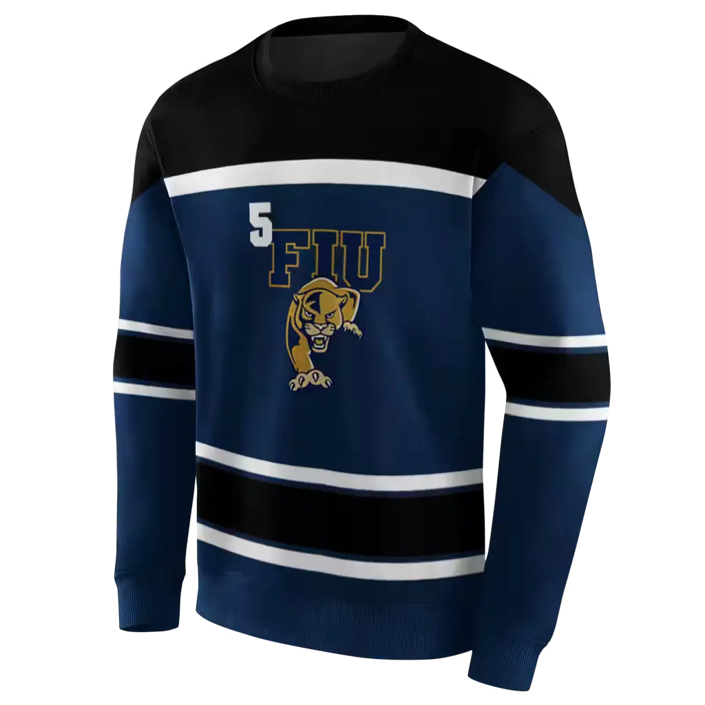 personalized fiu panthers striped pattern blue hoodie new arrival personalized fiu panthers striped pattern blue hoodie new arrival