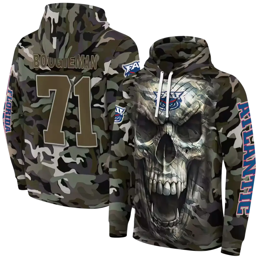 personalized florida atlantic owls camo skull hoodie fashion forward personalized florida atlantic owls camo skull hoodie fashion forward